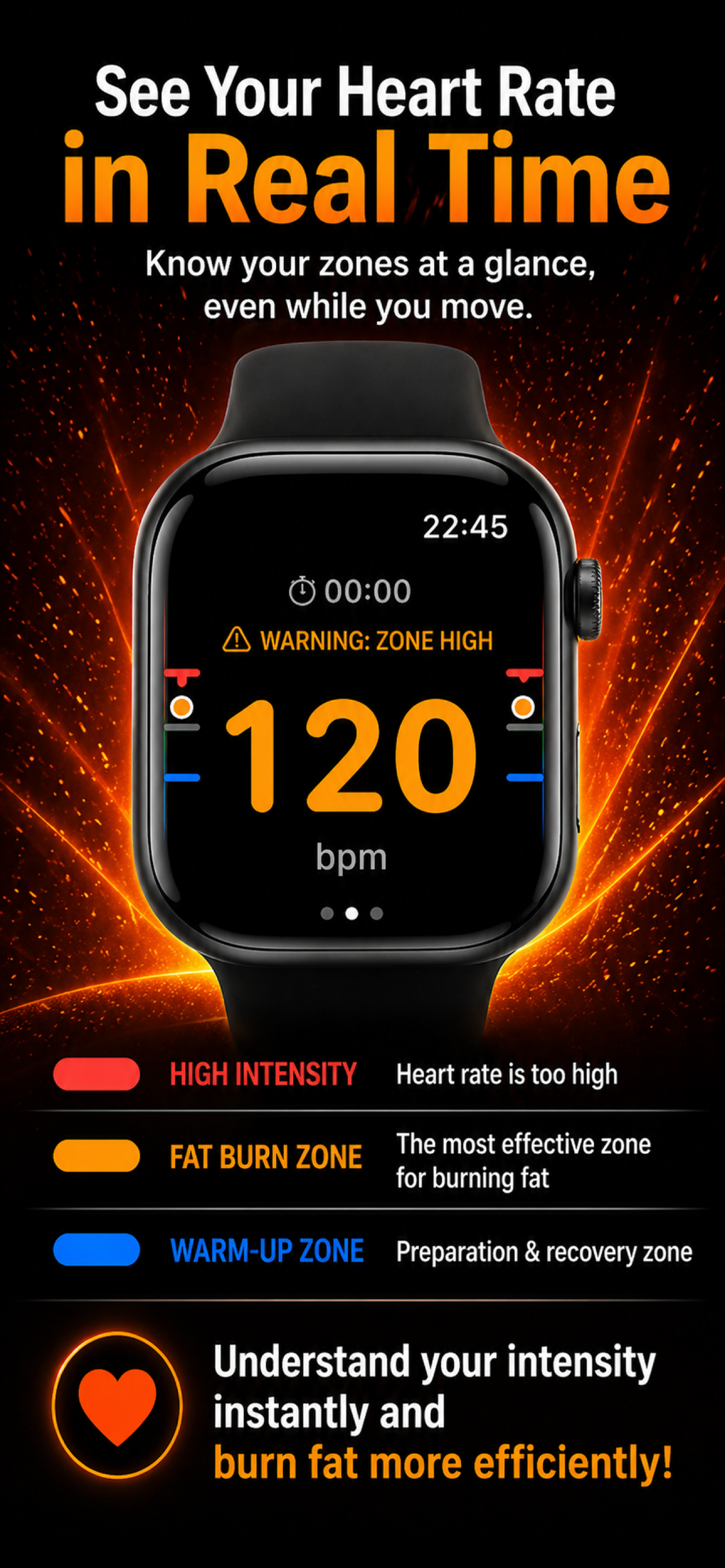 Haptic alert when you exceed the zone